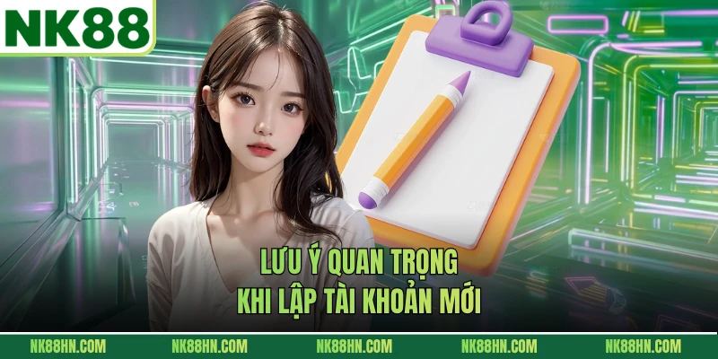Lưu ý quan trọng khi lập tài khoản mới